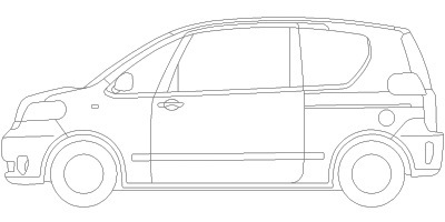 車の塗り絵・CADデータ - トヨタ